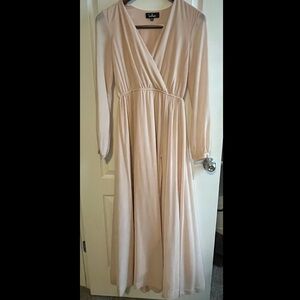 Full length blush dress